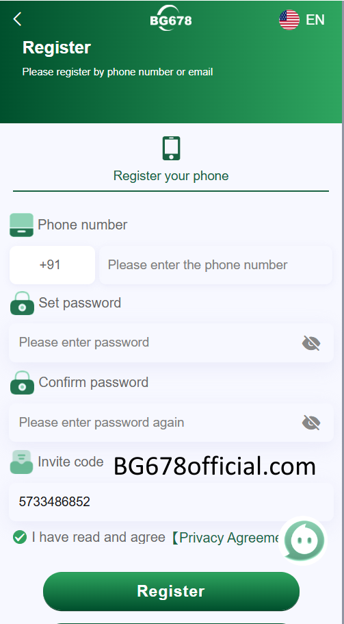 BG678 Login